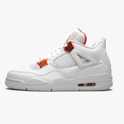 Cheap Air Jordans 4 Retro Metallic Orange White/Team Orange Metallic Sil CT8527-118