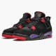 Cheap Air Jordans 4 Retro NRG Raptors 2018 Black/University Red/Court Purple AQ3816-065