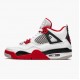 Cheap Air Jordans 4 Retro OG GS Fire Red 2020 White/Fire Red/Black Tech Grey 408452-160