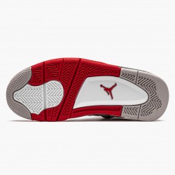 Cheap Air Jordans 4 Retro OG GS Fire Red 2020 White/Fire Red/Black Tech Grey 408452-160