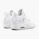 Cheap Air Jordans 4 Retro Pure Money White/Metallic Silver 308497-100