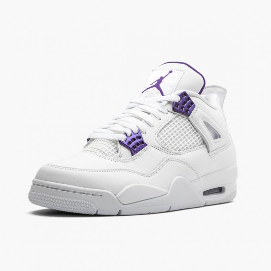 Cheap Air Jordans 4 Retro Purple Metallic White/Metallic Silver/Court Purple CT8527-115