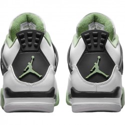 Cheap Air Jordans 4 Retro White Oil Green Dark Ash White/Seafoam/Dark Ash/Neutral Grey AQ9129-103