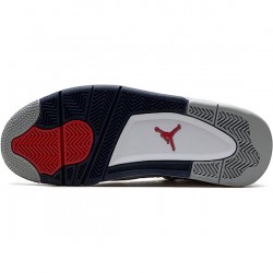 Cheap Air Jordans 4 Midnight Navy White/Midnight Navy/Light Smoke Grey-Fire Red DH6927-140