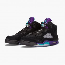 Cheap Air Jordans 5 Retro Black Grape Black/New Emerald Grape Ice  136027-007