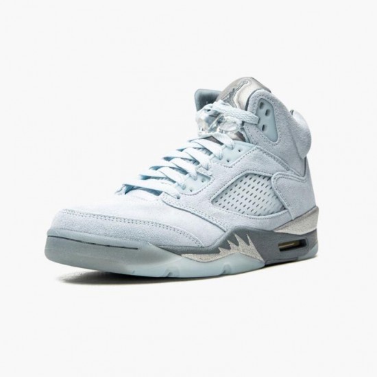 Cheap Air Jordans 5 Retro Bluebird With Silver White Photo Blue/Football Grey/Metallic Silver/White DD9336-400