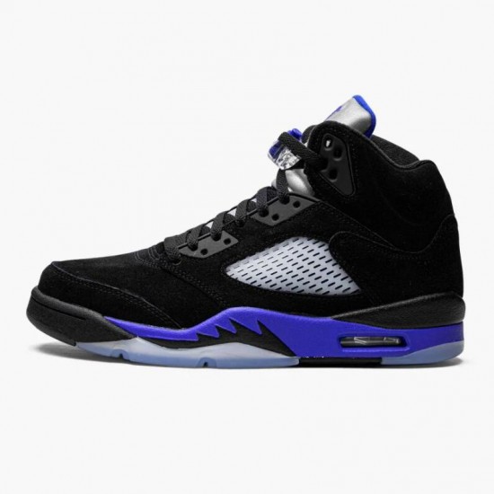 Cheap Air Jordans 5 Retro Racer Blue With Black Blue Black/Racer Blue/Reflective Silver CT4838-004