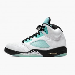 Cheap Air Jordans Retro 5 Island Green White/Black/White/Island Green  CN2932-100