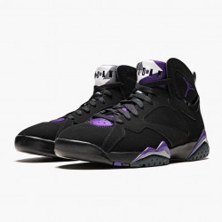 Cheap Air Jordans 7 Retro Ray Allen Black Fierce Purpler Dark Stee  Black/Fierce Purple-Dark Grey Steel 304775-053