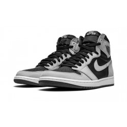 Cheap Air Jordans 1 High Black Smoke Grey BLACK/WHITE-LIGHT SMOKE GREY Mens 555088 035