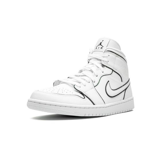 Cheap Air Jordans 1 Mid Iridescent Reflective White White/White Womens CK6587 100