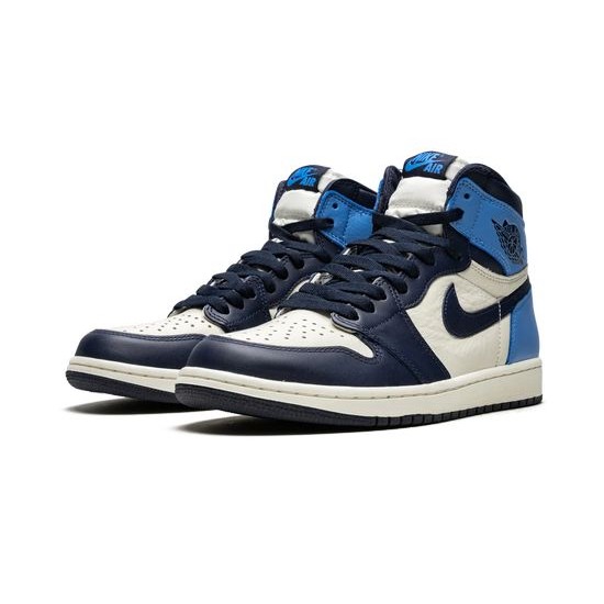 Cheap Air Jordans 1 Retro High OG "Obsidian/University Blue" SAIL/OBSIDIAN-UNIVERSITY BLUE Mens 555088 140