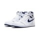 Cheap Air Jordans 1 Retro Metallic Navy WHITE/MIDNIGHT NAVY Mens 555088 106