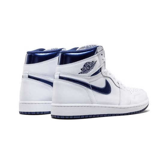 Cheap Air Jordans 1 Retro Metallic Navy WHITE/MIDNIGHT NAVY Mens 555088 106