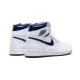 Cheap Air Jordans 1 Retro Metallic Navy WHITE/MIDNIGHT NAVY Mens 555088 106