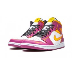 Cheap Air Jordans 1 Mid Dia de los Muertos WHITE/FUCHSIA-ORANGE-BLACK Mens DC0350 100