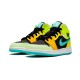 Cheap Air Jordans 1 Mid GS Aurora Green Optic-Yellow  Youth BQ6931 037