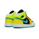 Cheap Air Jordans 1 Mid GS Aurora Green Optic-Yellow  Youth BQ6931 037