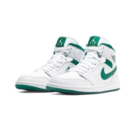 Cheap Air Jordans 1 Mid White Mystic Green WHITE/MYSTIC GREEN Mens CD6759 103