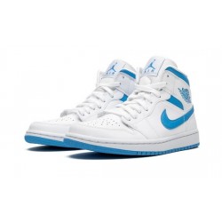 Cheap Air Jordans 1 Mid Sail Light Blue UNIVERSITY BLUE/WHITE Womens BQ6472 114