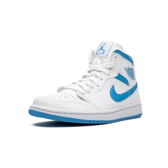 Cheap Air Jordans 1 Mid Sail Light Blue UNIVERSITY BLUE/WHITE Womens BQ6472 114