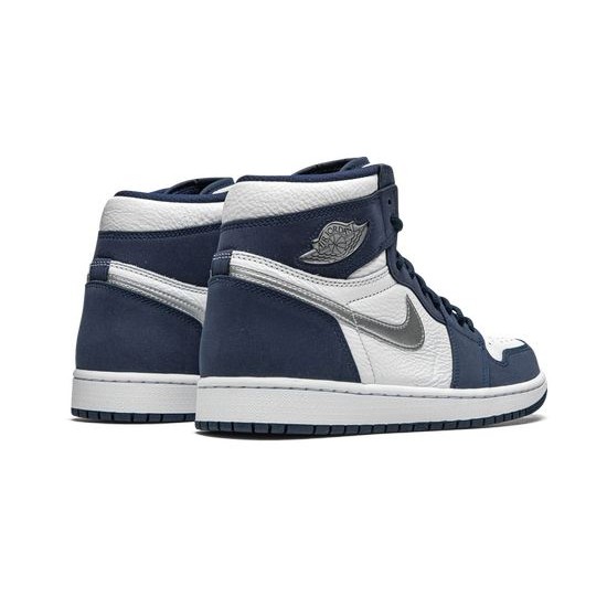 Cheap Air Jordans 1 Retro High Co.JP Midnight Navy WHITE/METALLIC SILVER-MIDNIGHT Mens DC1788 100