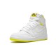 Cheap Air Jordans 1 Retro High "First Class Flight" WHITE/DYNAMIC YELLOW-BLACK Youth 575441 170