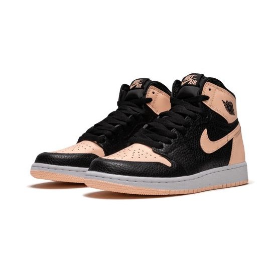 Cheap Air Jordans 1 Retro High OG GS "Crimson Tint" BLACK/CRIMSON TINT-WHITE Youth 575441 081