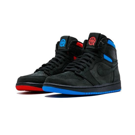 Cheap Air Jordans 1 Retro High OG Quai 54 BLACK/ITALY BLUE Mens AH1040 054