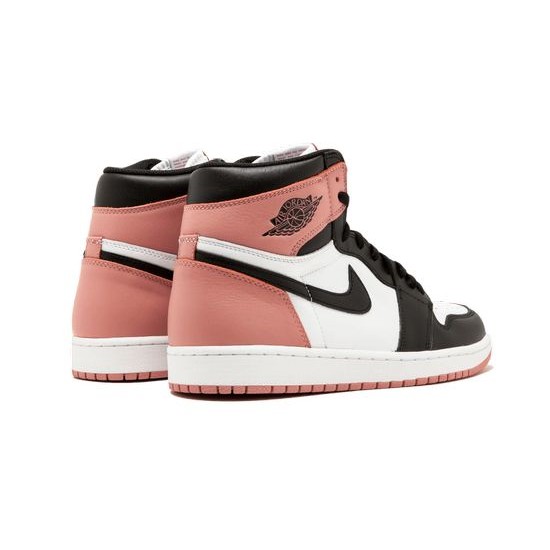 Cheap Air Jordans 1 Retro High OG Rust Pink WHITE/BLACK-RUST PINK Mens 861428 101