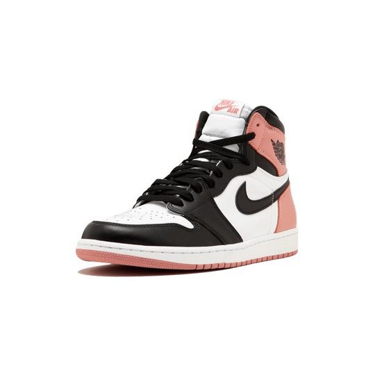 Cheap Air Jordans 1 Retro High OG Rust Pink WHITE/BLACK-RUST PINK Mens 861428 101