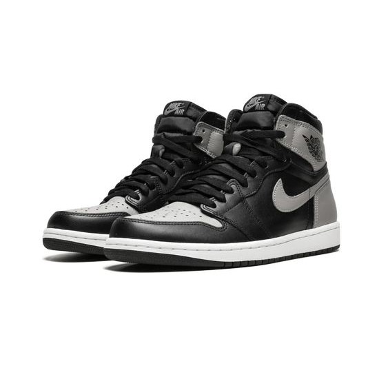 Cheap Air Jordans 1 Retro High OG Shadow BLACK/MEDIUM-GREY WHITE Mens 555088 013