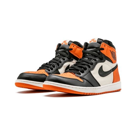 Cheap Air Jordans 1 Retro High OG Shattered Backboard BLACK/STARFISH-SAIL Mens 555088 005