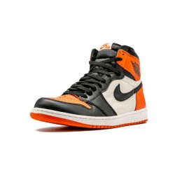 Cheap Air Jordans 1 Retro High OG "Shattered Backboard" BLACK/STARFISH-SAIL Mens 555088 005