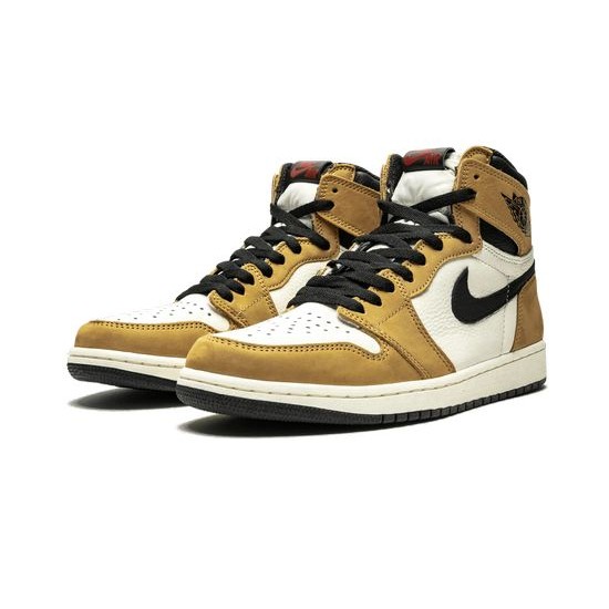 Cheap Air Jordans 1 Retro High Rookie of the Year GOLDEN HARVEST/BLACK-SAIL Mens 555088 700