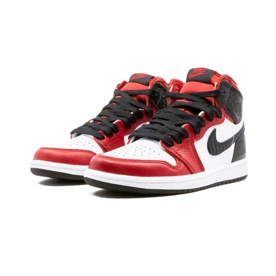 Cheap Air Jordans 1 Retro High Snake Chicago Satin GYM RED/WHITE-BLACK Preschool CU0449 601