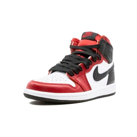 Cheap Air Jordans 1 Retro High Snake Chicago Satin GYM RED/WHITE-BLACK Preschool CU0449 601