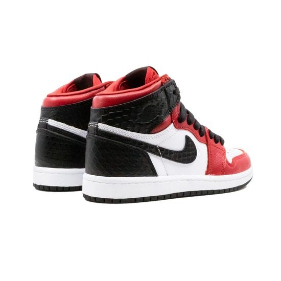 Cheap Air Jordans 1 Retro High Snake Chicago Satin GYM RED/WHITE-BLACK Preschool CU0449 601