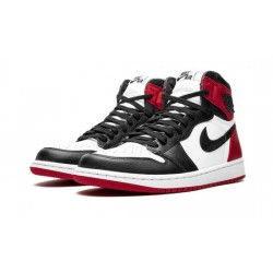 Cheap Air Jordans 1 High OG "Satin Black Toe" BLACK/BLACK-WHITE-VARSITY RED Womens CD0461 016