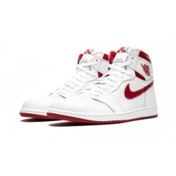 Cheap Air Jordans 1 Retro "Metallic Red" WHITE/VARSITY RED Mens 555088 103