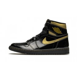 Cheap Air Jordans 1 High "Black Metallic Gold" BLACK/BLACK-METALLIC GOLD Mens 555088 032