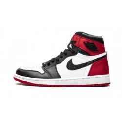 Cheap Air Jordans 1 High OG "Satin Black Toe" BLACK/BLACK-WHITE-VARSITY RED Womens CD0461 016