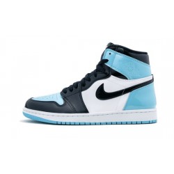 Cheap Air Jordans 1 High OG "UNC Patent Leather" OBSIDIAN/BLUE CHILL-WHITE Womens CD0461 401