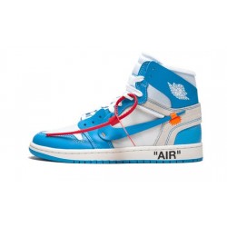 Cheap Air Jordans 1 High "UNC" WHITE/DARK POWDER BLUE-CONE Mens AQ0818 148