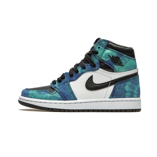 Cheap Air Jordans 1 High WMNS "Tie-Dye" WHITE/BLACK-AURORA GREEN Womens CD0461 100