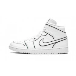 Cheap Air Jordans 1 Mid Iridescent Reflective White White/White Womens CK6587 100