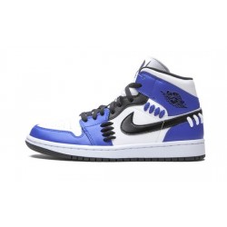 Cheap Air Jordans 1 Mid SE "Game Royal" GAME ROYAL/BLACK-WHITE Womens CV0152 401