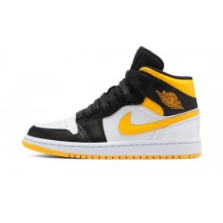 Cheap Air Jordans 1 Mid SE "Laser Orange/Black" WHITE/LASER ORANGE-BLACK Womens CV5276 107