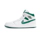 Cheap Air Jordans 1 Mid White Mystic Green WHITE/MYSTIC GREEN Mens CD6759 103