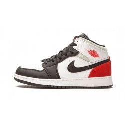 Cheap Air Jordans 1 Mid White Red Black" WHITE/TRACK RED-BLACK-IGLOO Youth BQ6931 100